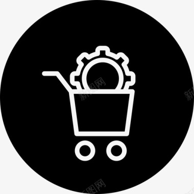 商务商场界面购物篮配置轮廓界面符号在一个圆圈中商务seopack满满图标图标