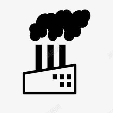 气候变暖空气污染工业全球变暖图标图标