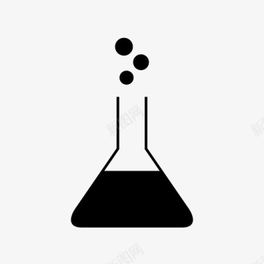 底黄锥形烧瓶烧杯化学图标图标
