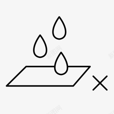 防水材料疏水材料非多孔图标图标