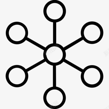 分子圈连接节点网络图标图标