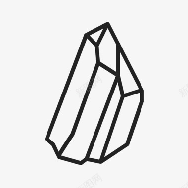 水晶石头智能手机图标图标