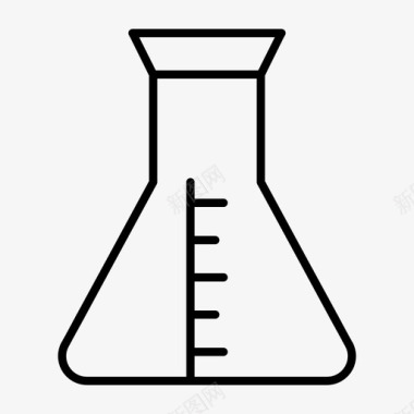 配方科学的图标锥形烧瓶科学实验室设备图标图标