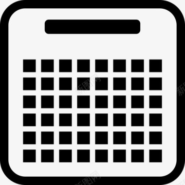 日历页面有许多方块界面日历图标图标