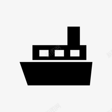 轮船船长货船图标图标