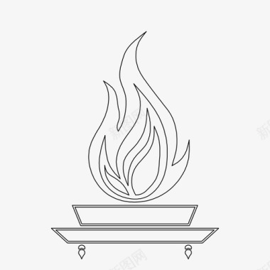 火焰印度婚礼元素图标图标