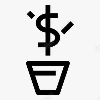 梦想基金投资增长货币图标图标