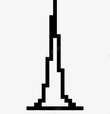 迪拜塔哈利法塔塔楼图标图标