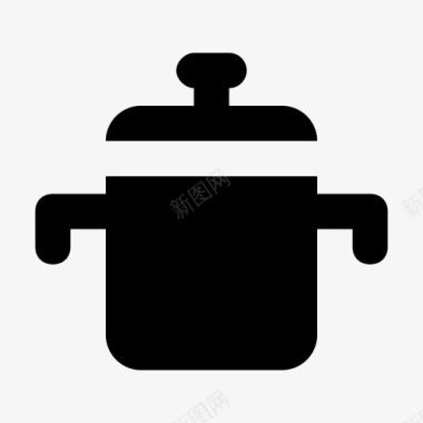 烹饪锅开放式厨房用具图标图标
