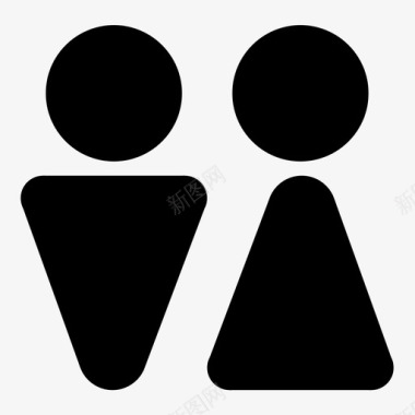 男女男女标牌洗手间图标图标