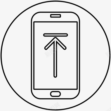 检查智能手机上传手机上传手机转移图标图标