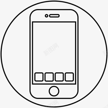 短信手机icon智能手机应用程序屏幕破裂的手机图标图标