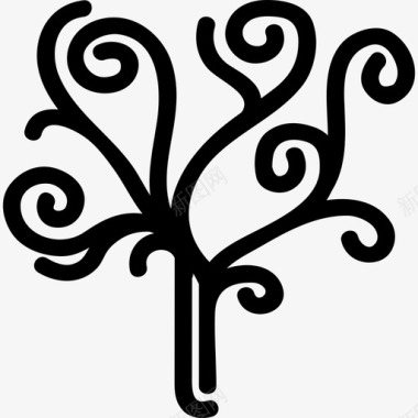 螺旋树自然树图标图标