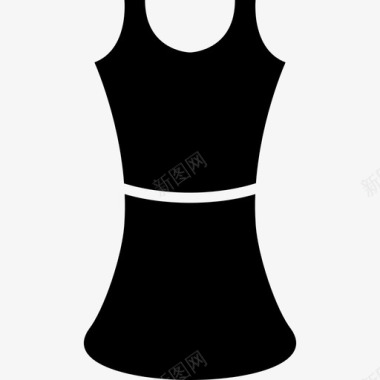 黑色女装时尚尖头偶像图标图标