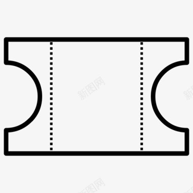门票图标门票通行证纸张图标图标