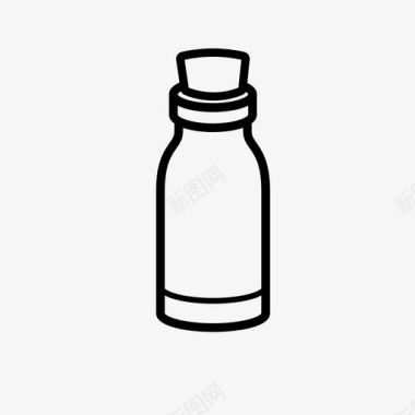 软木瓶药剂师瓶子图标图标