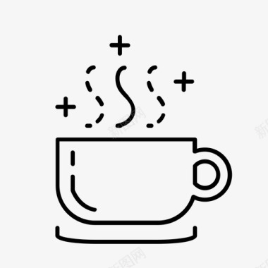 咖啡休息杯垫图标图标