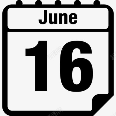 6月16日每日日历页面界面日历图标图标