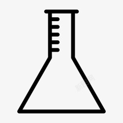 实验课程烧杯大学科学实验室图标高清图片