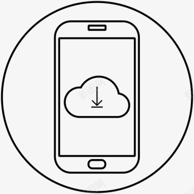 云漂浮手机云手机云手机手机上传图标图标