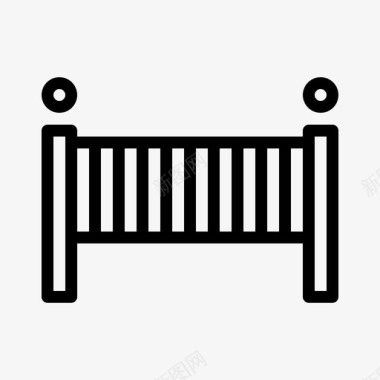 婴儿床卧铺房间图标图标