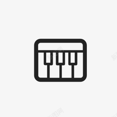 曲面琴键琴键图标图标