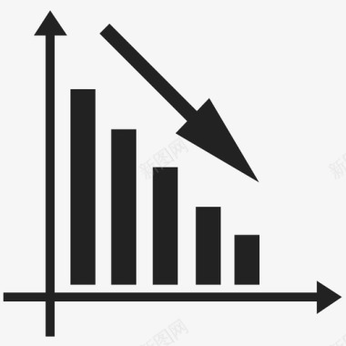 柱状图挣扎暴跌图标图标