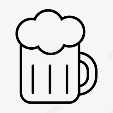 啤酒花园啤酒酒精饮料图标图标
