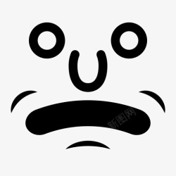 不相信震惊震动怪诞图标高清图片