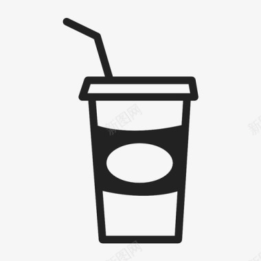 吸管杯子饮料咖啡图标图标
