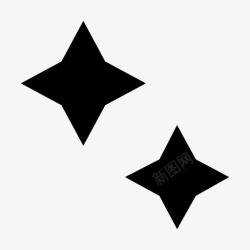 星片星星闪烁闪耀图标高清图片