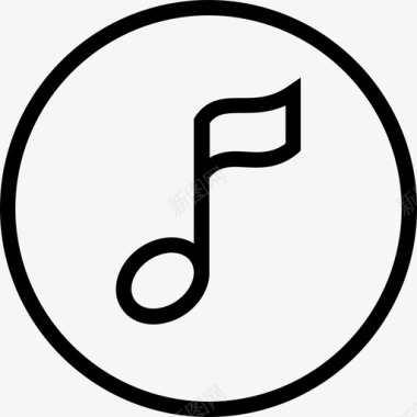 音乐圆圈音符图标图标