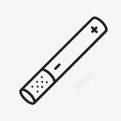 电子烟与烟头电子烟抽烟图标高清图片