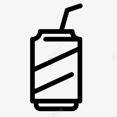 冷饮汽水罐符号多个图标图标