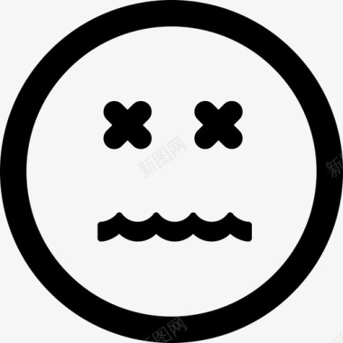 圆形表情符号方脸界面情感圆润图标图标