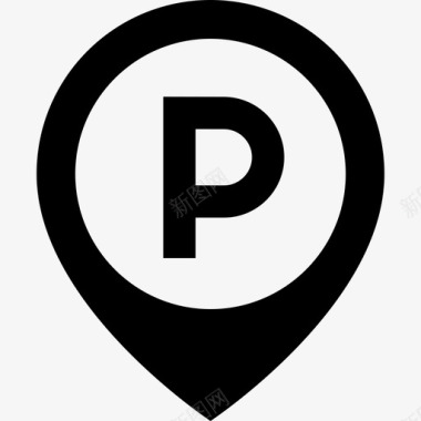 停车场停车场商店指针图标图标