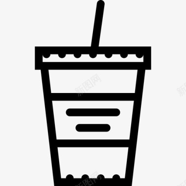 苏打水盒子咖啡馆图标图标
