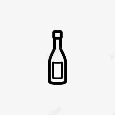 酒瓶美得林玻璃图标图标