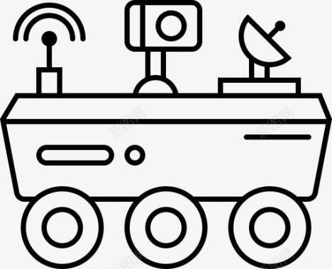 美国风月球车太太空图标图标