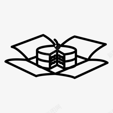 蛋糕盒图标图标