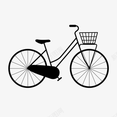 荷兰自行车旧自行车自行车妇女图标图标