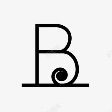 商务B字母logo标志字母表b图标图标