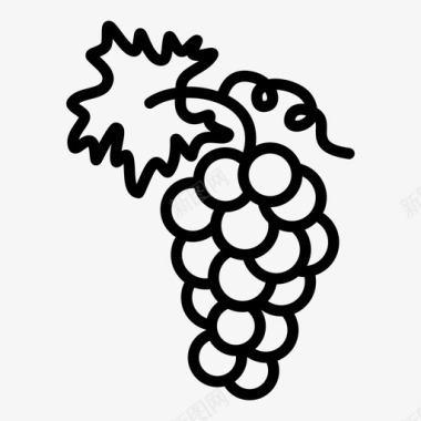葡萄串葡萄葡萄酒甜味图标图标