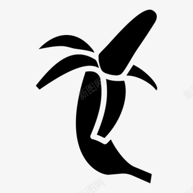 香蕉热带成熟图标图标