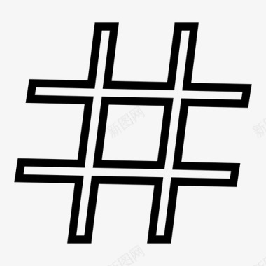 矢量字符的hashtag恼人number图标图标