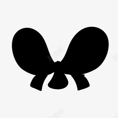 黑色蝴蝶结苏斯的偶像图标图标