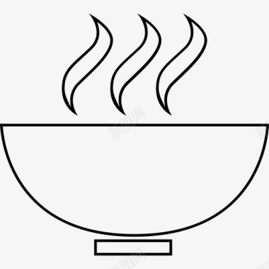 汤粗制菜肴图标图标