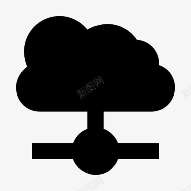 云服务器云网络云计算数据图标图标