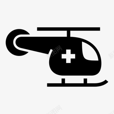 急救医生急救直升机护理人员护士图标图标