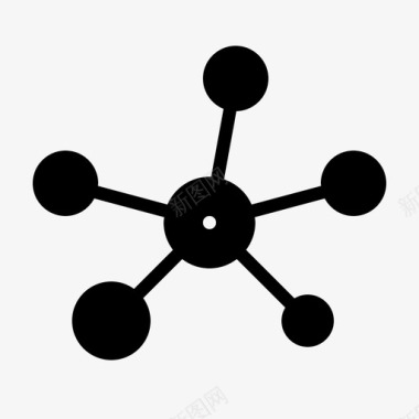 高楼群网络科学研究图标图标